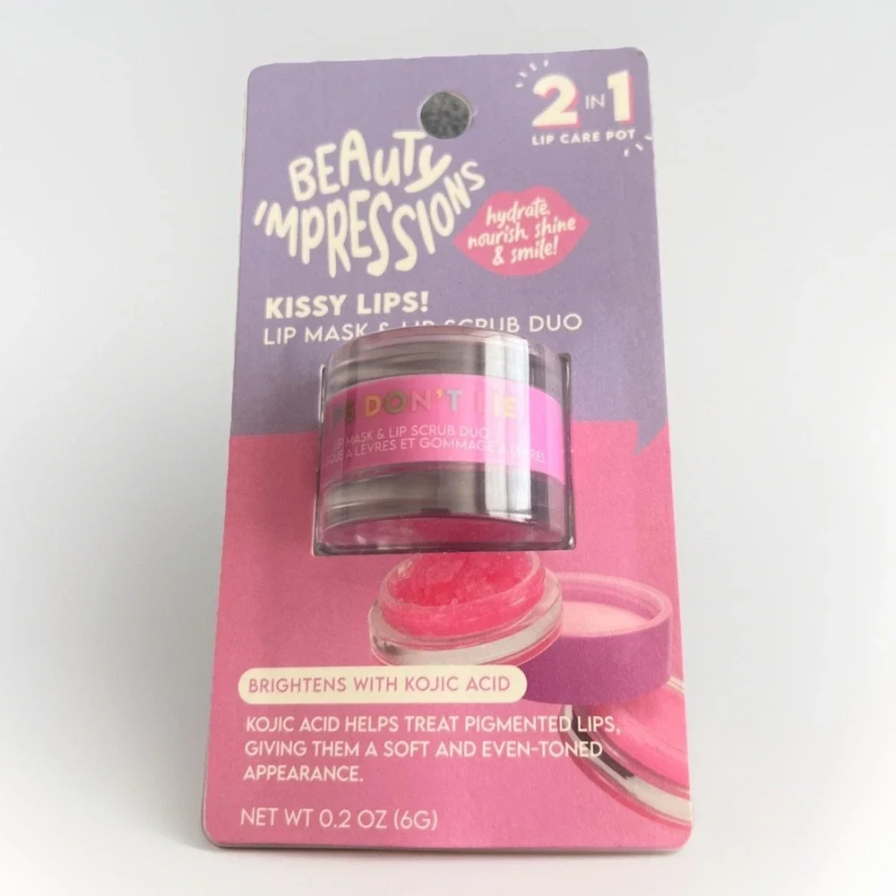 Beauty Impressions Kissy Lips Mask & Scrub Duo Viral TikTok Brighten Soften New